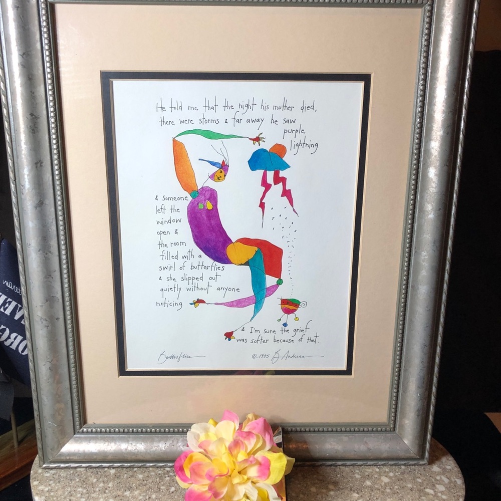 Colorful Framed Art Print “Butterflies”